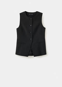 Waistcoat with buttons and pockets — Black 5