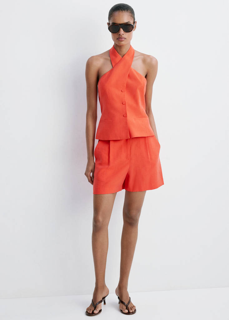 Straight-fit lyocell bermuda shorts — Clementine