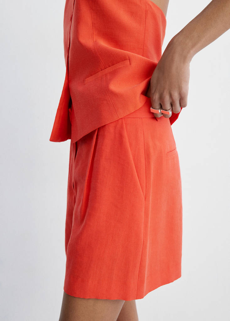 Straight-fit lyocell bermuda shorts — Clementine