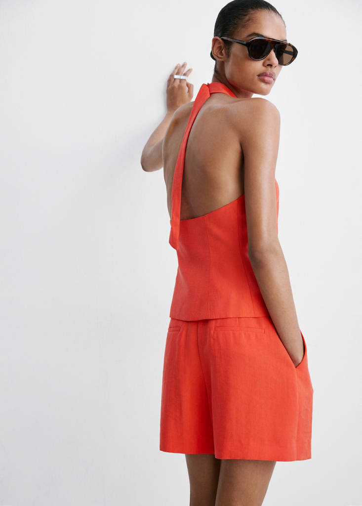 Straight-fit lyocell bermuda shorts — Clementine