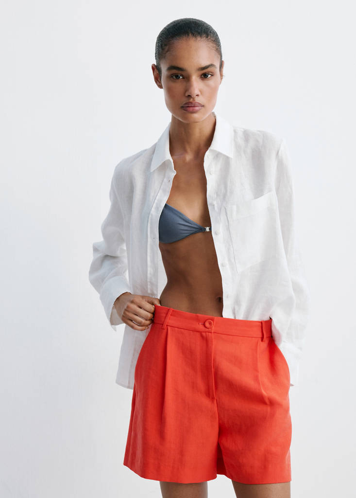Straight-fit lyocell bermuda shorts — Clementine