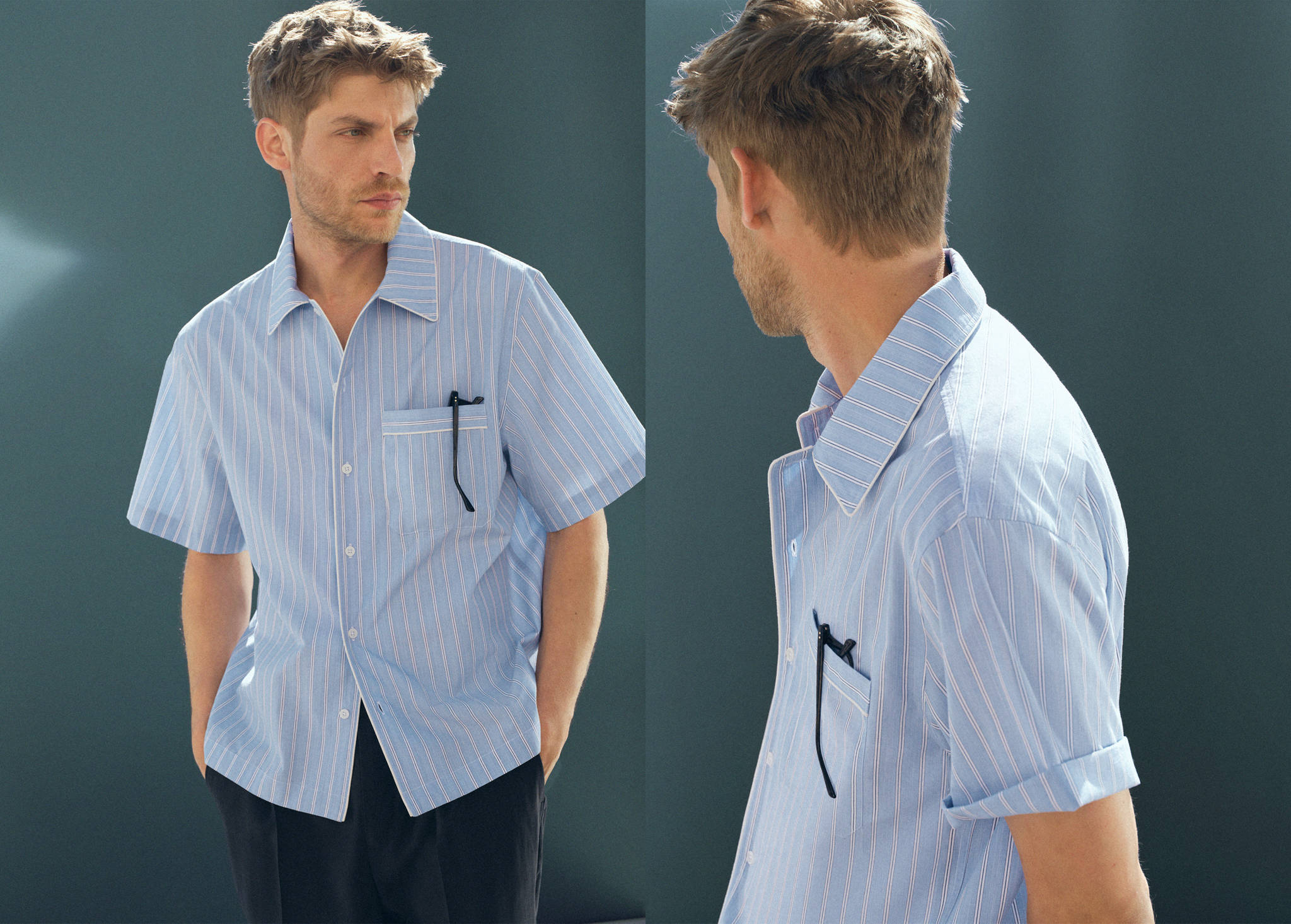 Chemise 100 % coton rayures - Plan panoramique