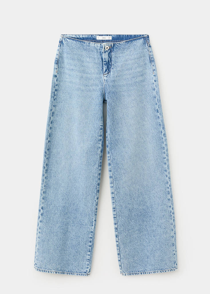 Low-waist wide-leg jeans — Medium Blue