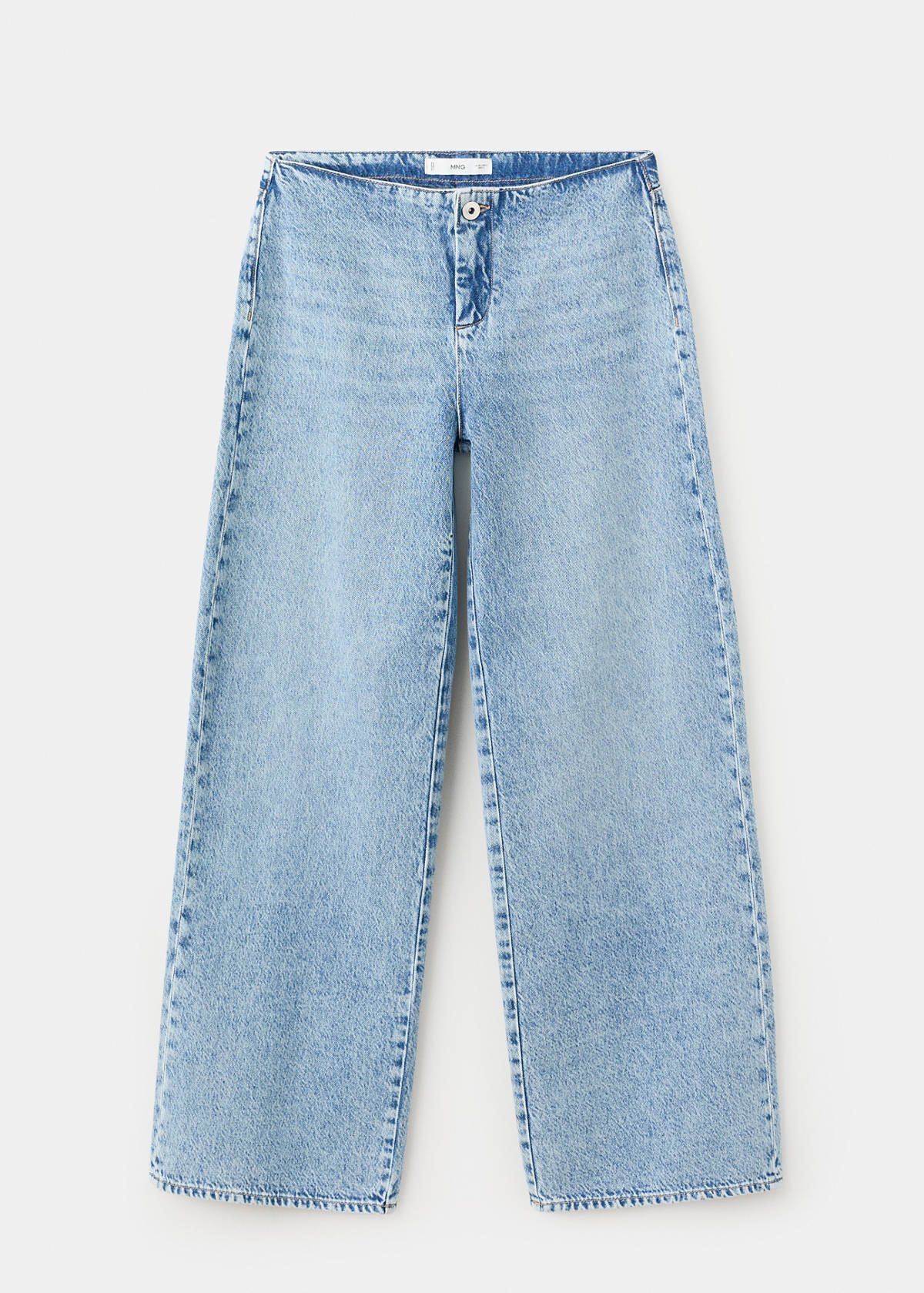 Low-waist wide-leg jeans — Medium Blue