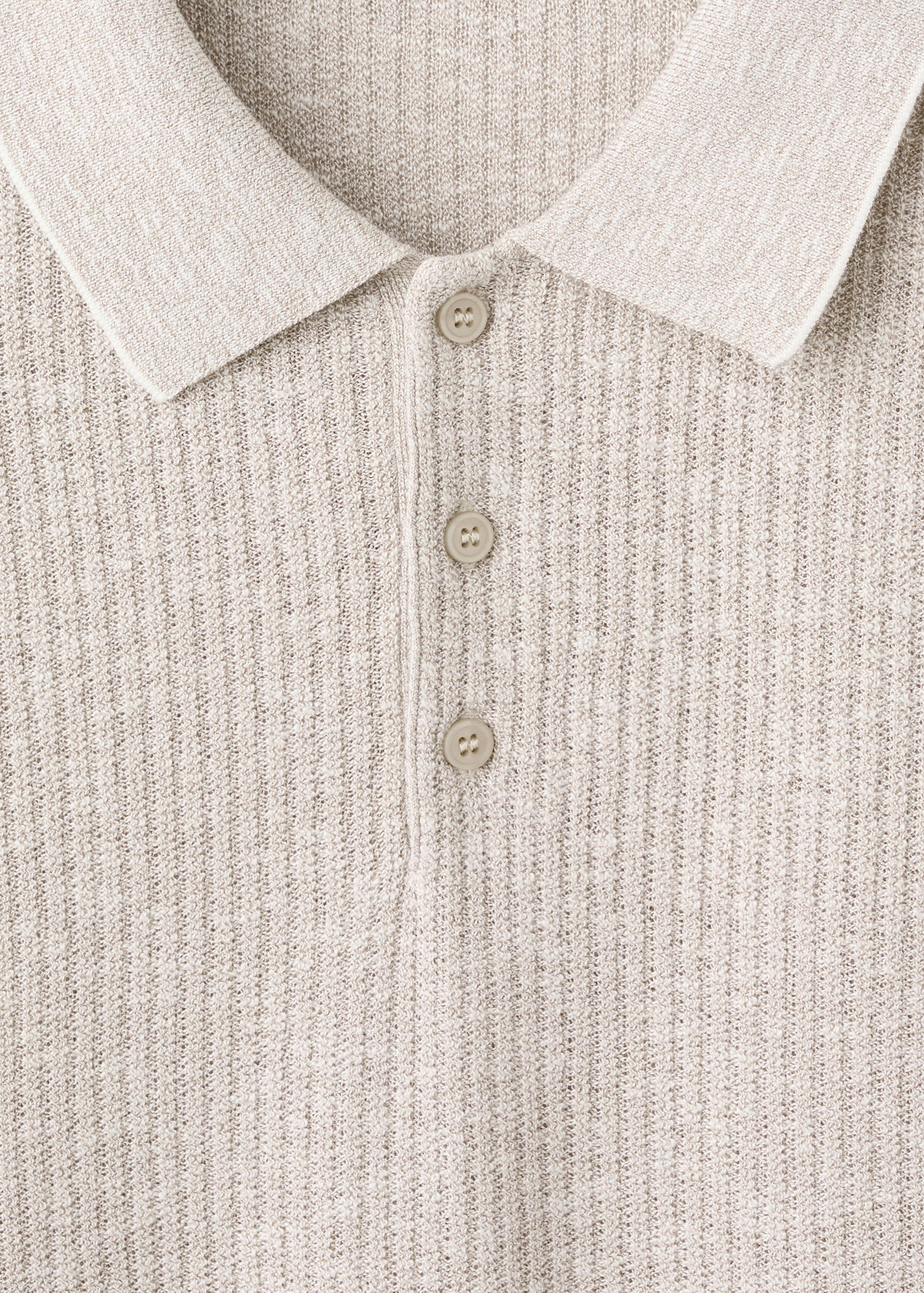 Ribbed linen-cotton blend polo - Details of the article 8