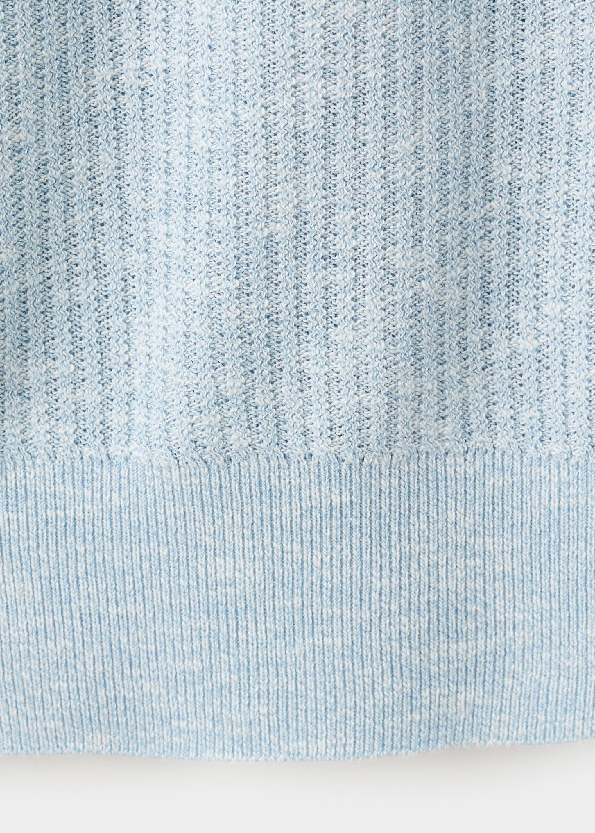 Ribbed linen-cotton blend polo - Details of the article 0