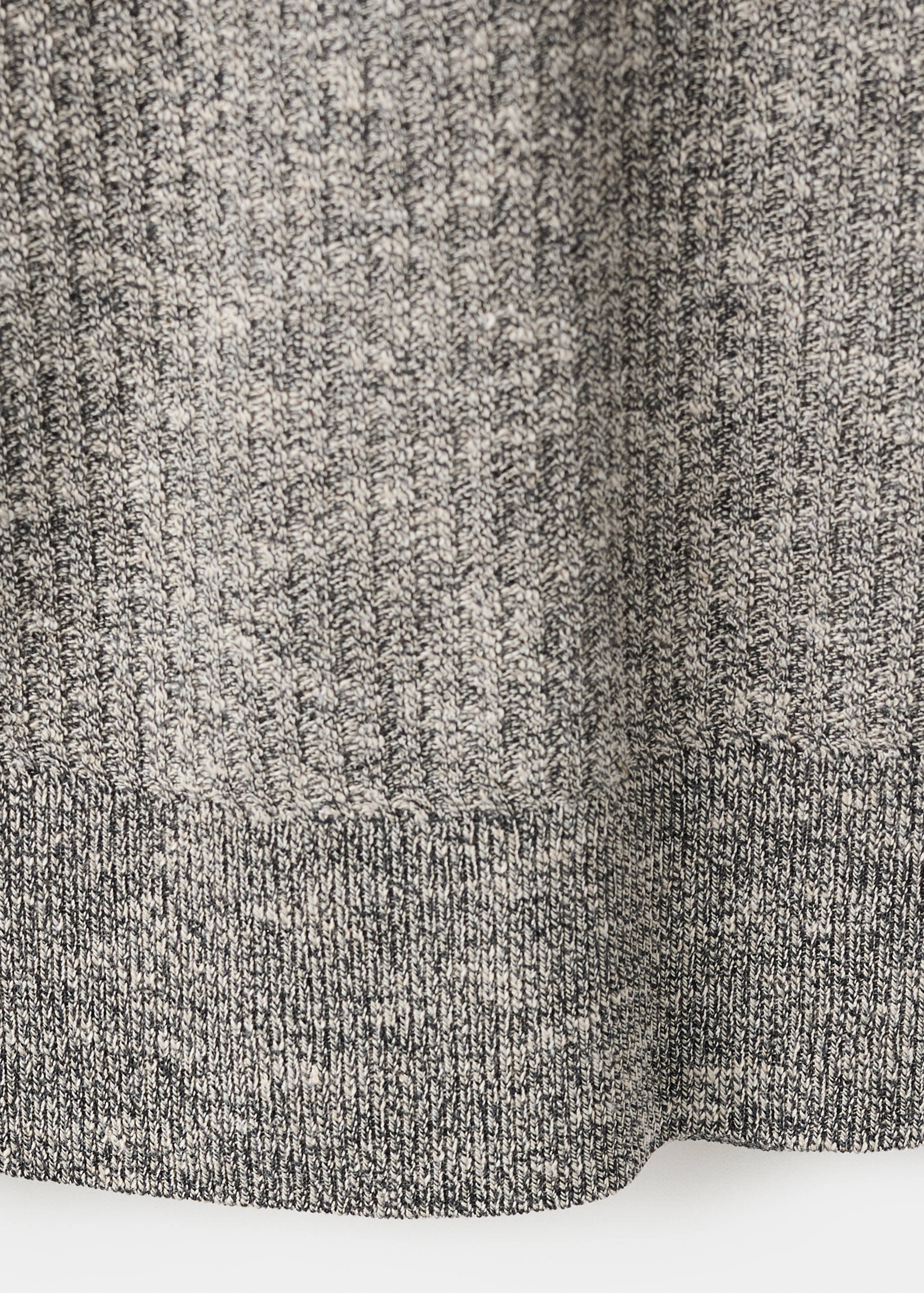 Ribbed linen-cotton blend polo - Details of the article 0