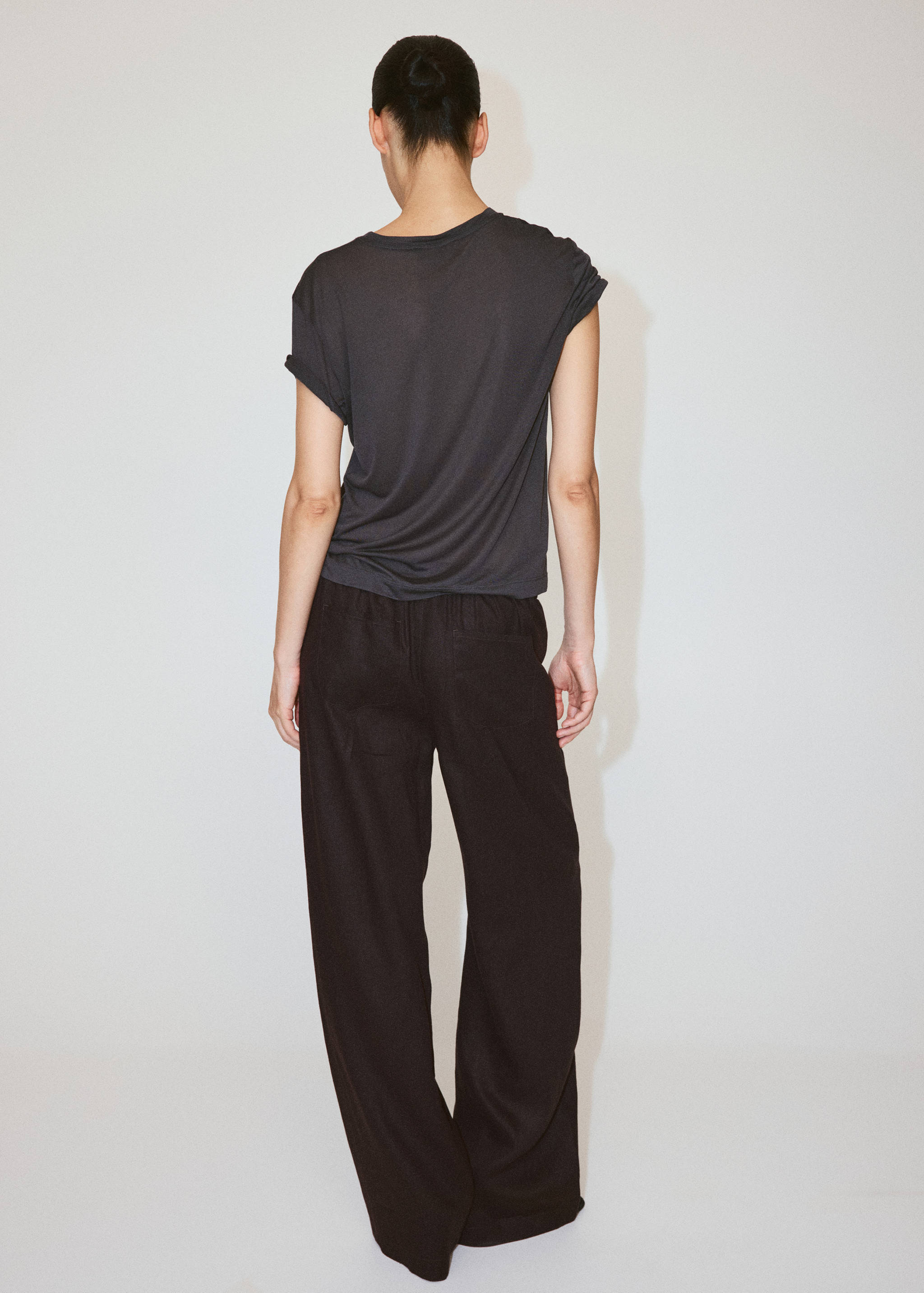 Bow linen trousers - Reverse of the article