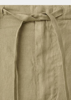 Bow linen trousers — Khaki 6