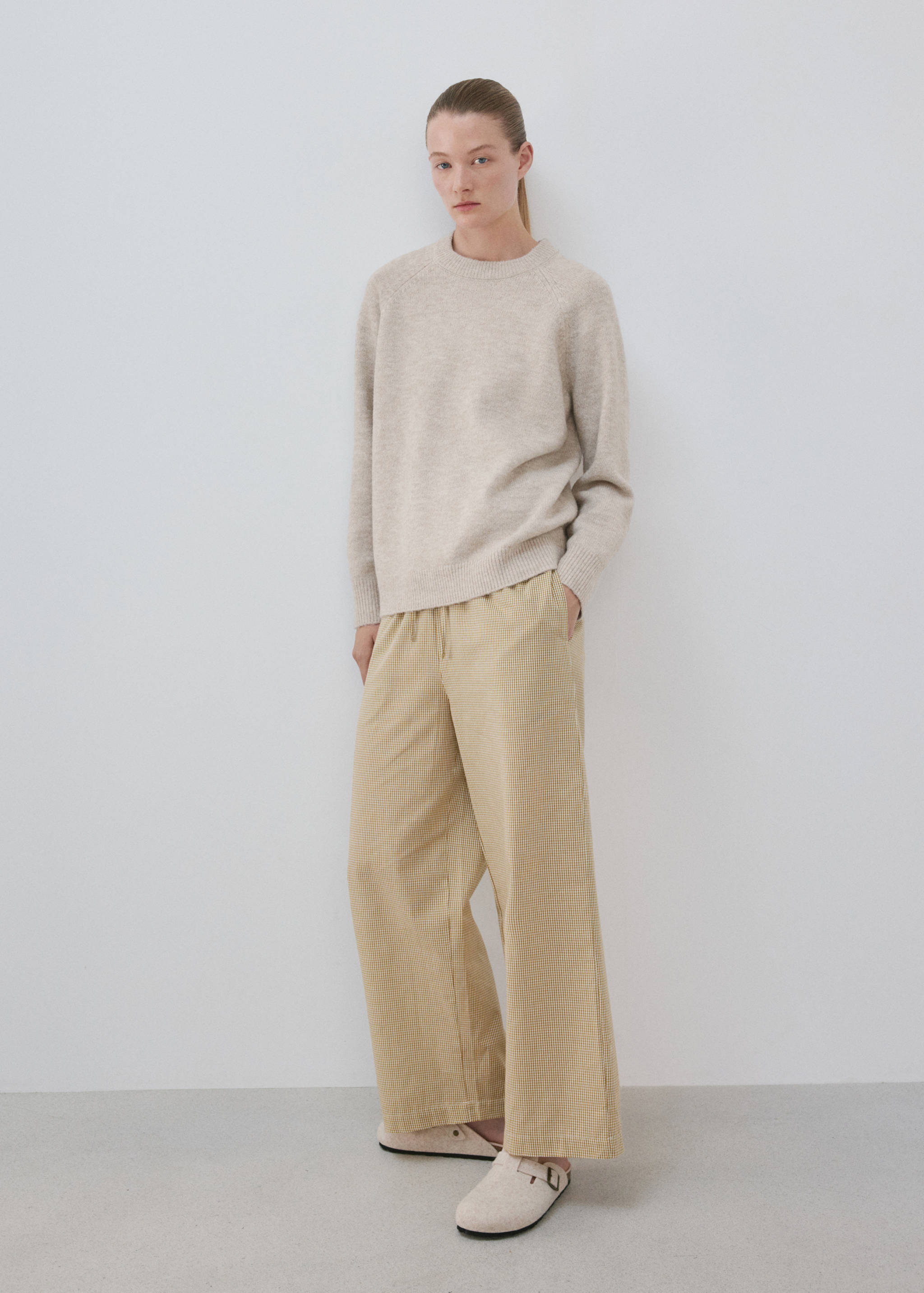 Round-neck knitted sweater - General plane