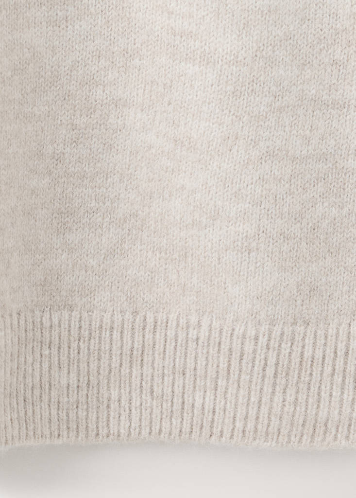Round-neck knitted sweater — Light/Pastel Grey