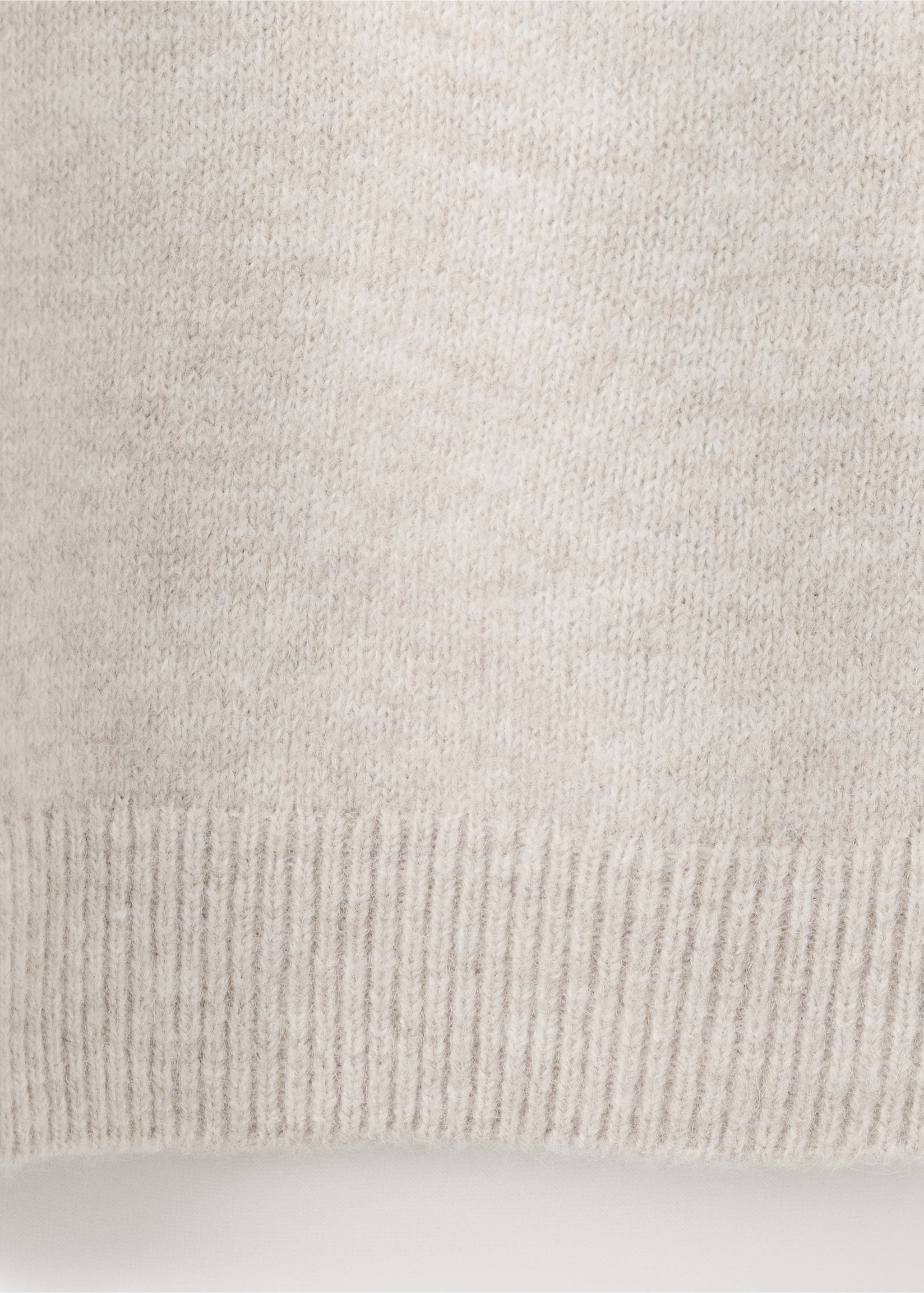 Round-neck knitted sweater - Details of the article 0, Light/Pastel Grey. Ref: 37041440-00.