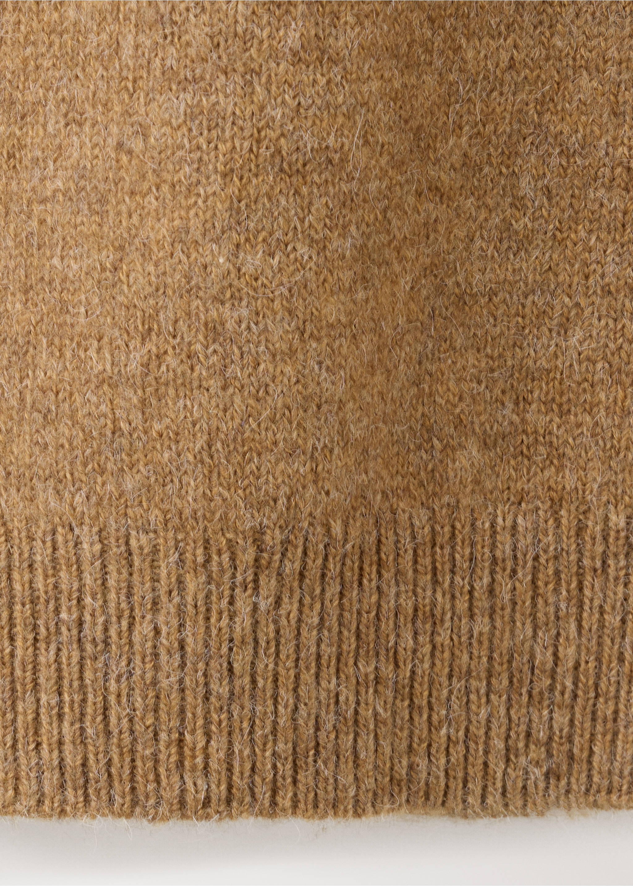 Round-neck knitted sweater - Details of the article 0, Brown. Ref: 37041440-00.