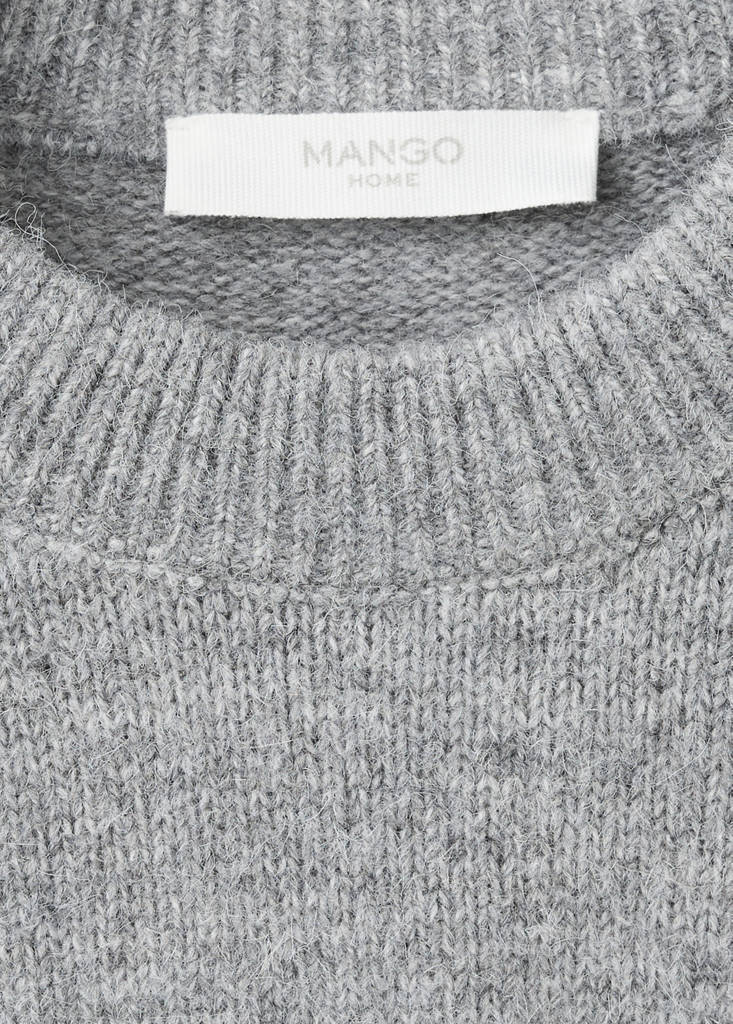 Round-neck knitted sweater — Grey