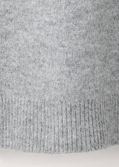 Round-neck knitted sweater — Grey 8