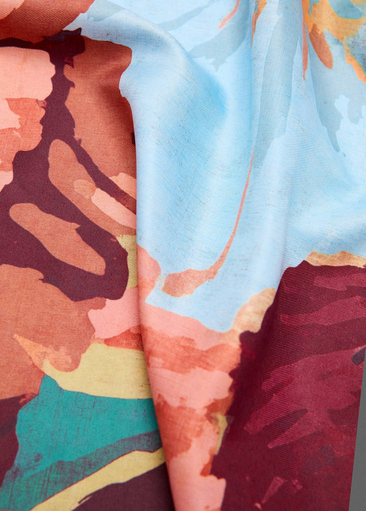 Floral print scarf — Pink