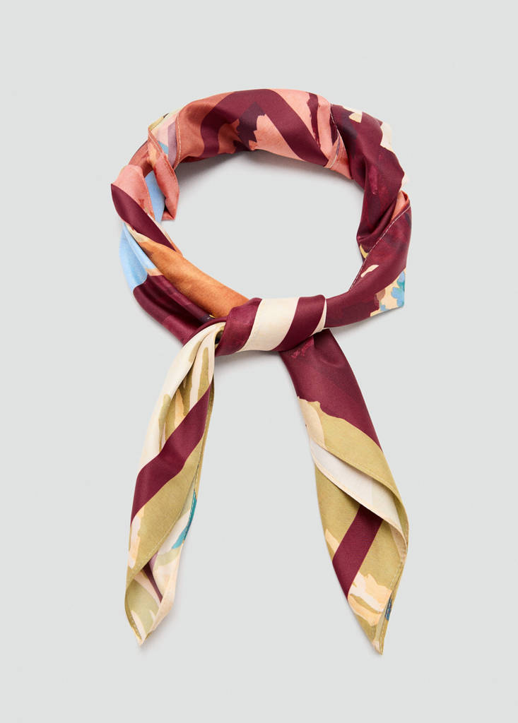 Floral print scarf — Pink