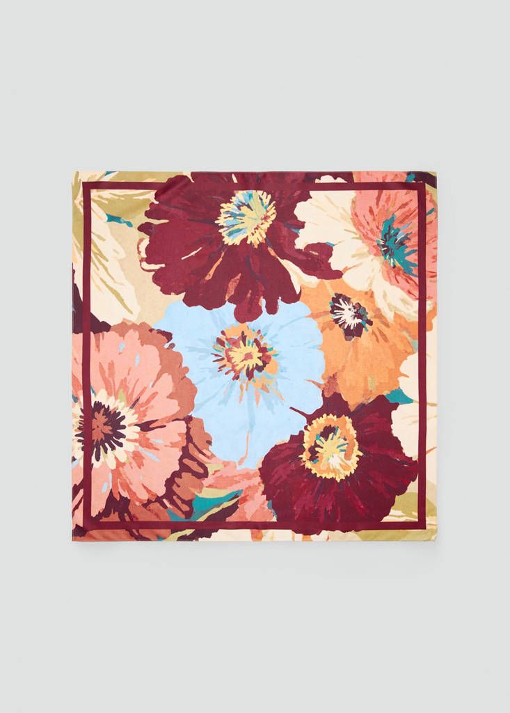 Floral print scarf — Pink