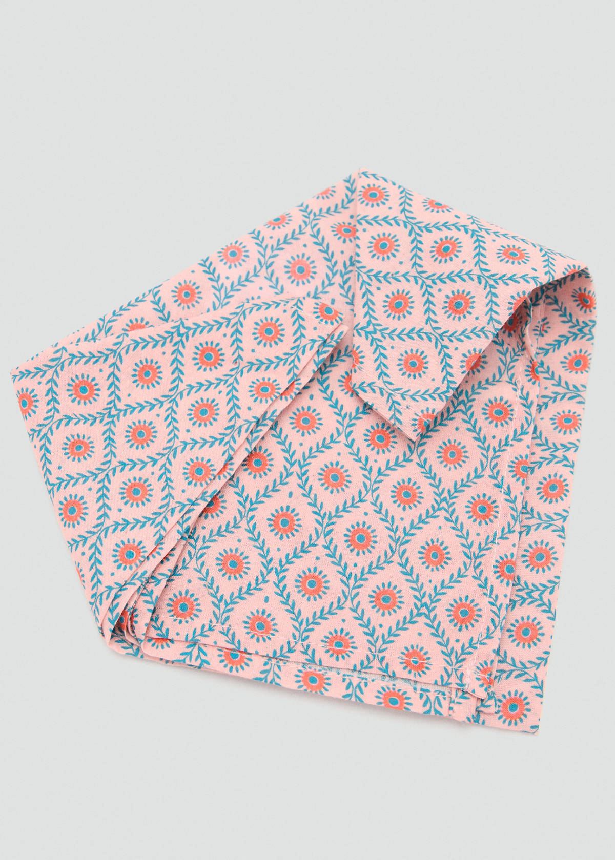 Printed cotton scarf — Pink