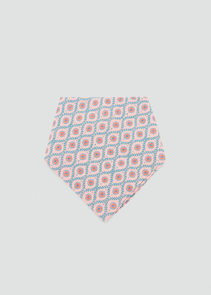 Printed cotton scarf — Pink