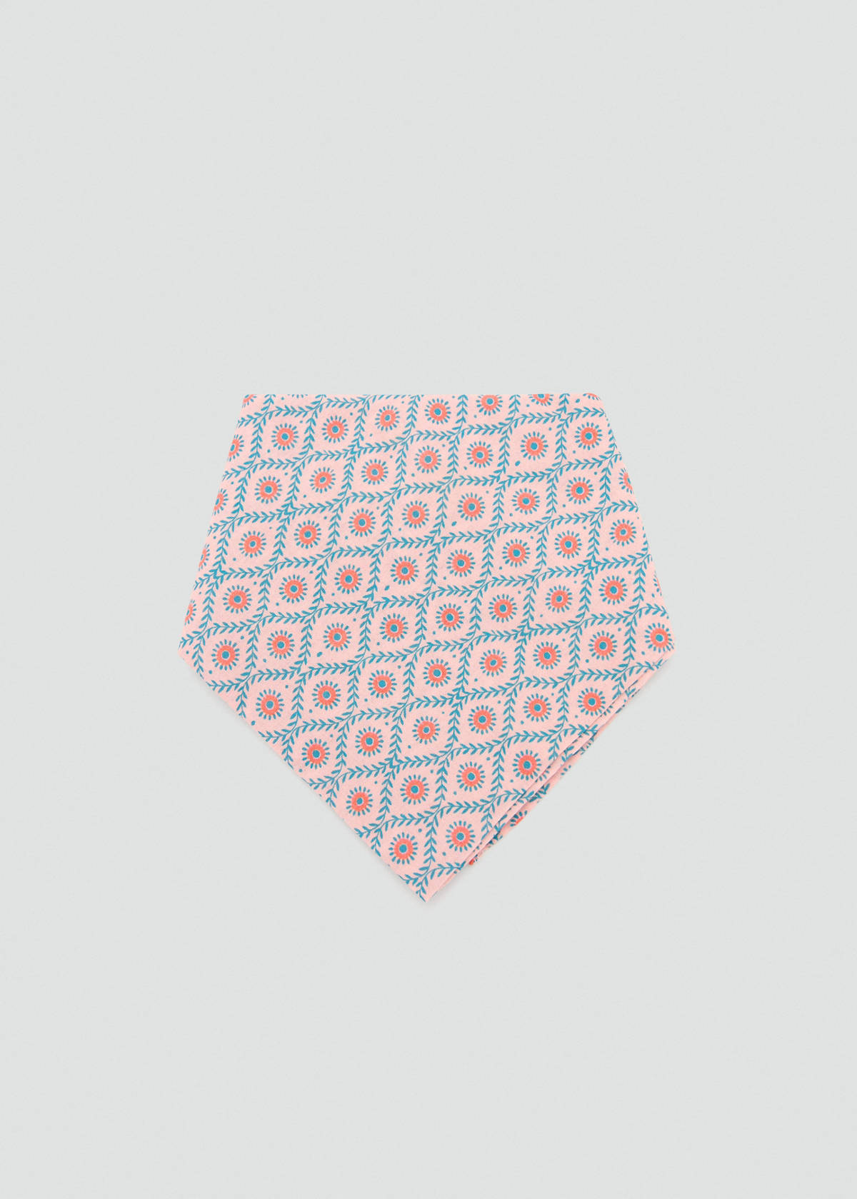 Printed cotton scarf — Pink