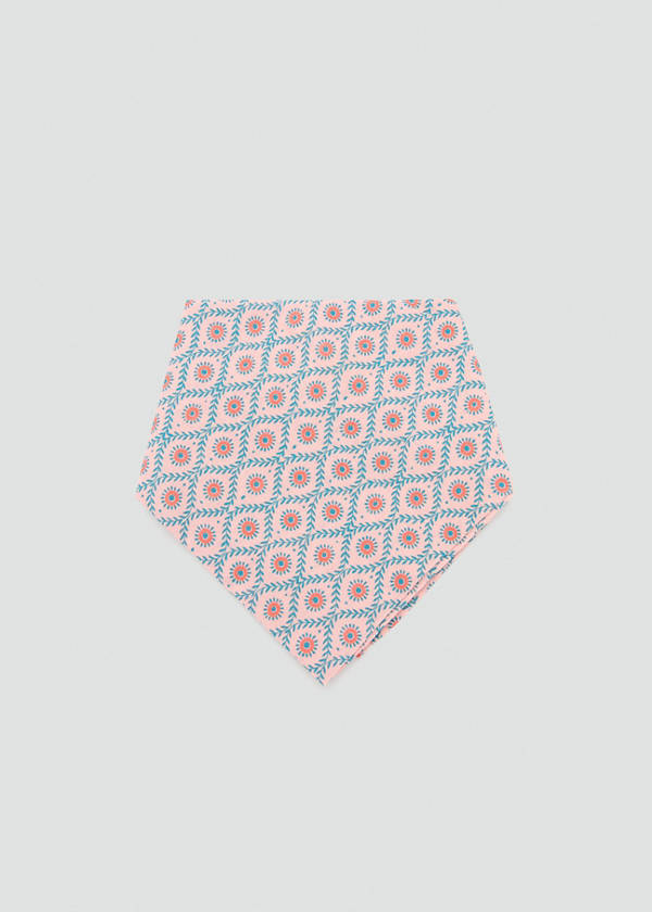 Printed cotton scarf — Pink