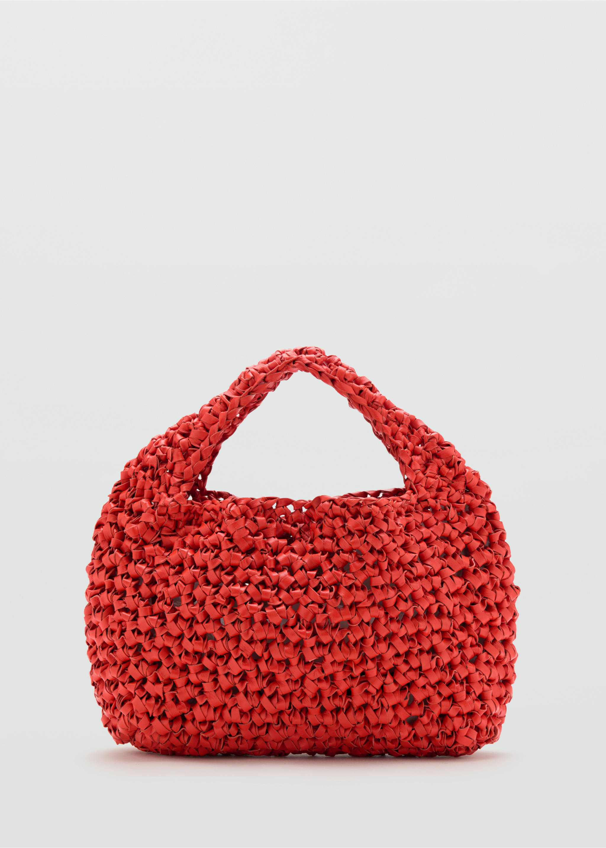 Braided leather handbag - Article without model, Red. Ref: 37041445-00.