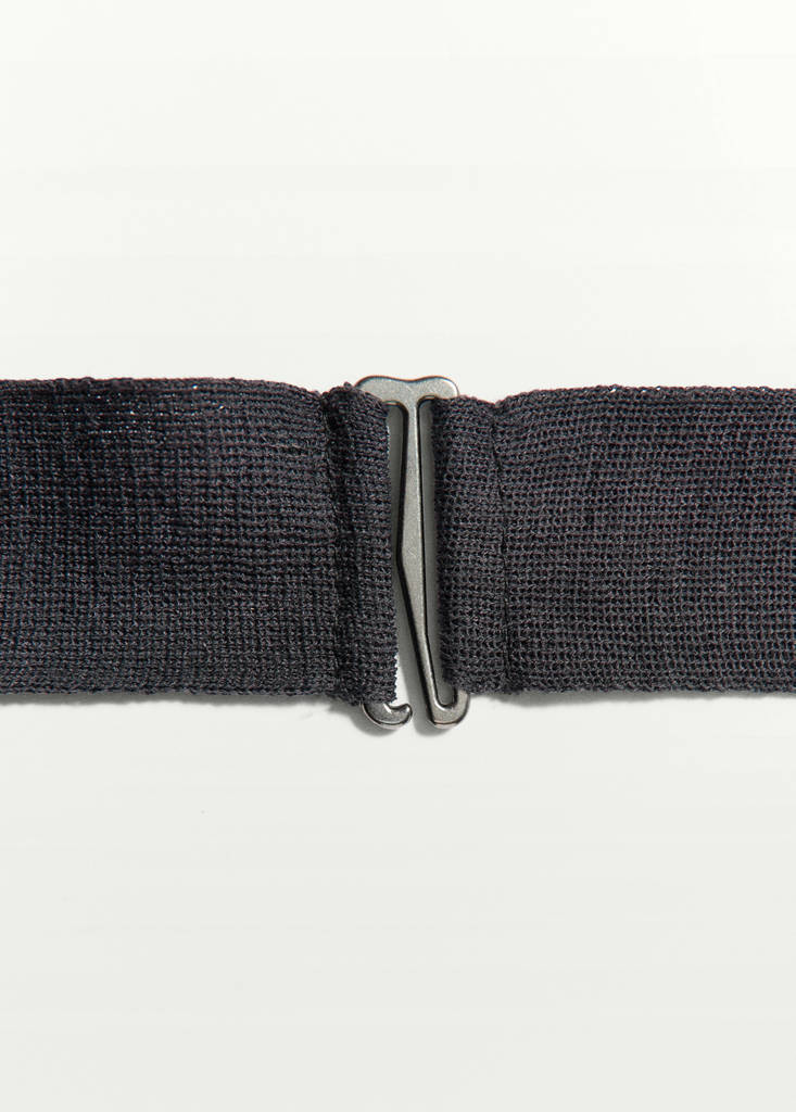 Semi-transparent knitted crop top — Dark Blue