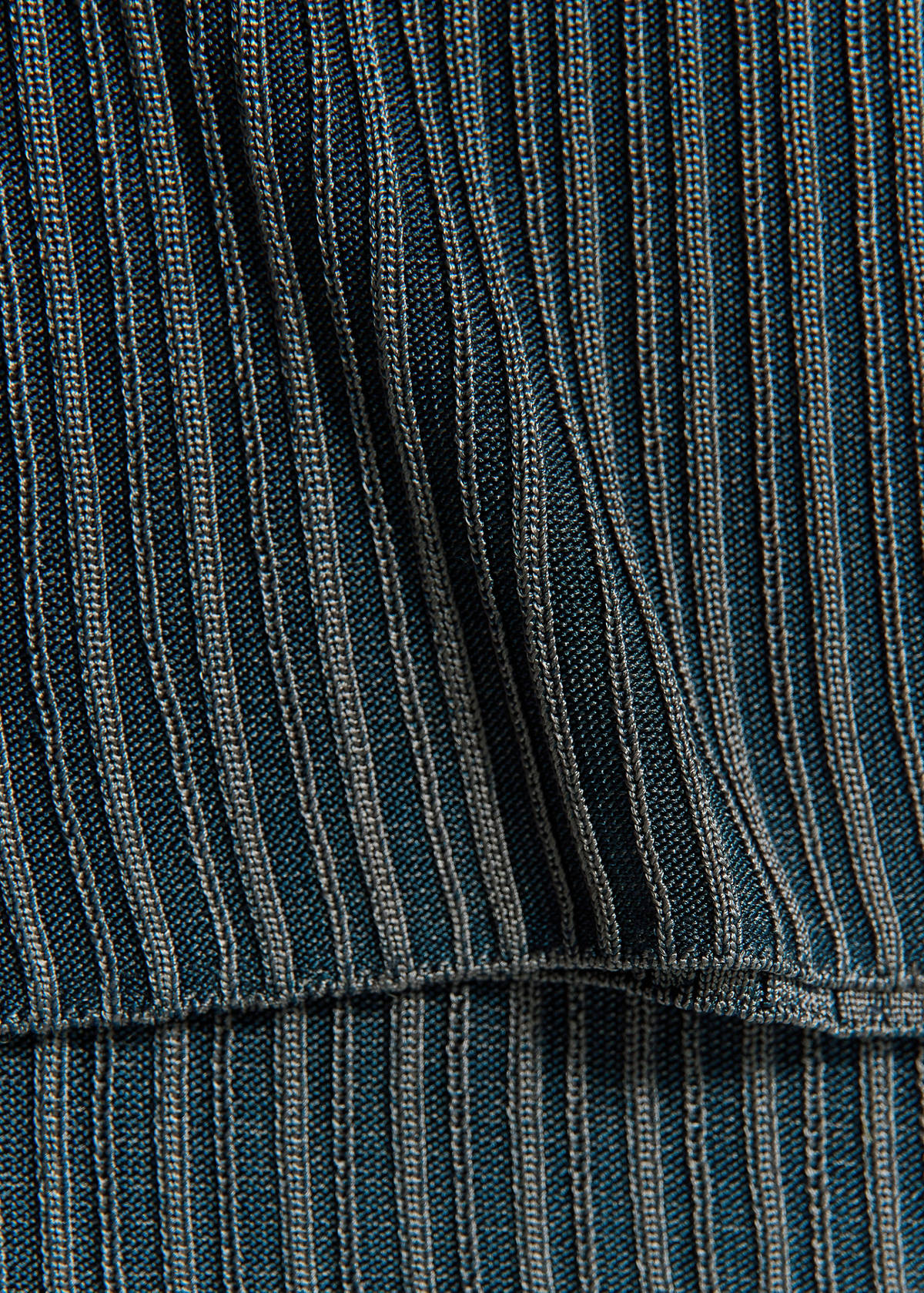 Ribbed flared trousers with bow detail — Dark Blue