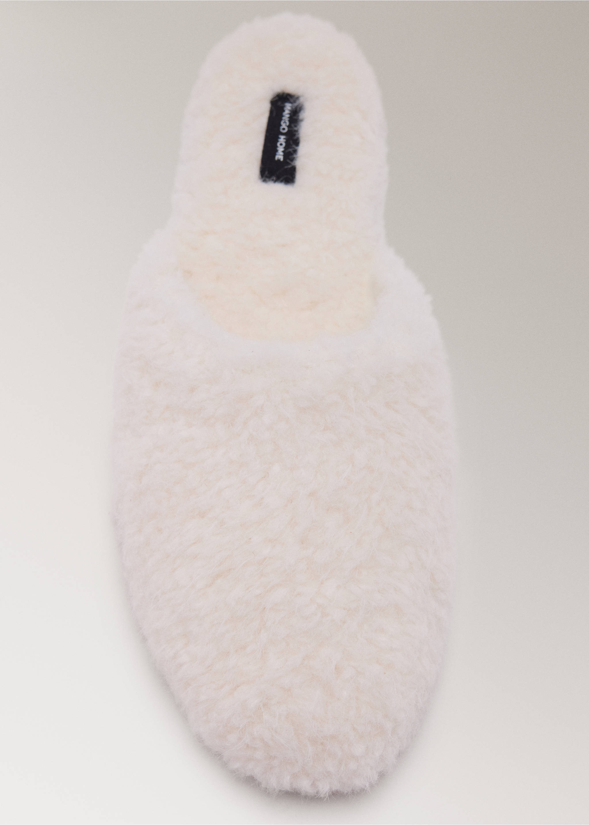 Shearling sneakers with a rounded toe - Details of the article 2, Ecru. Ref: 37041451-00.