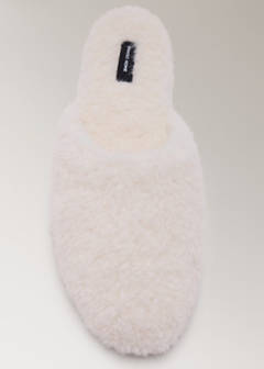 Shearling sneakers with a rounded toe — Ecru 3
