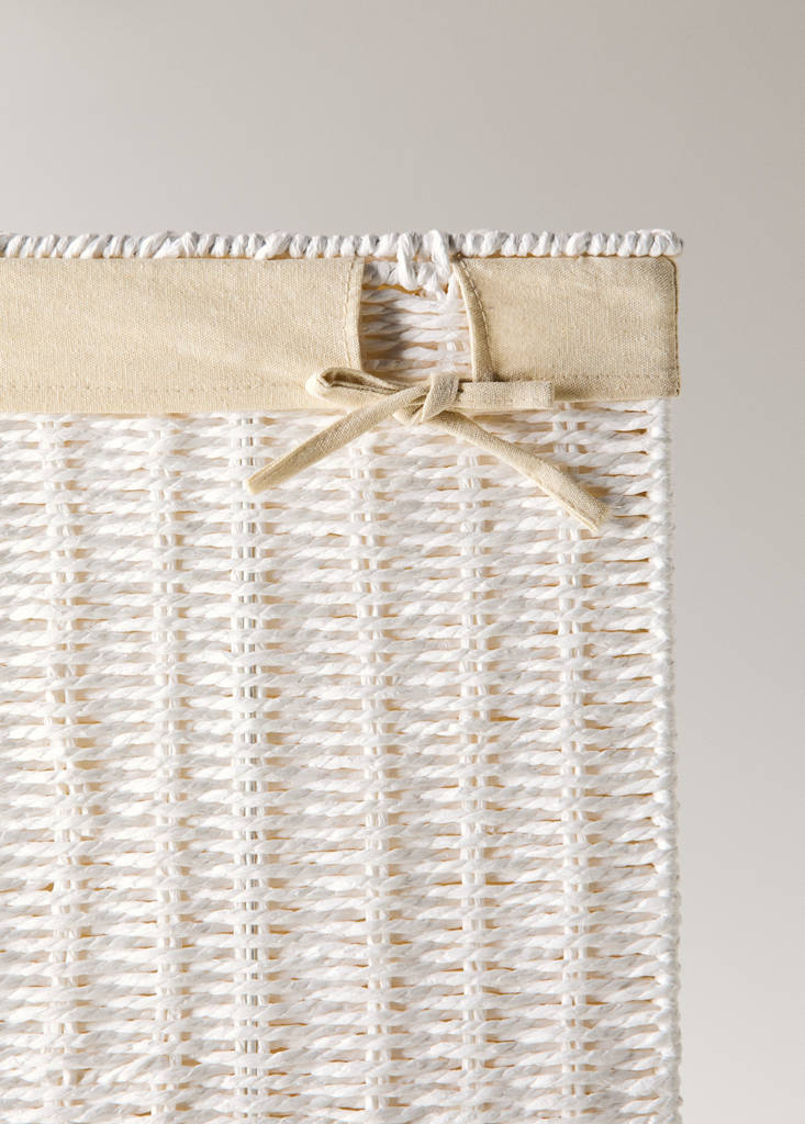 Large paper laundry basket — White