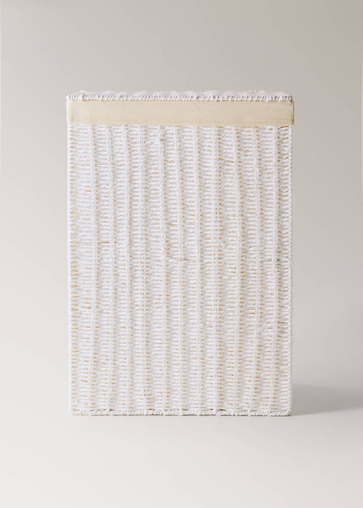 Large paper laundry basket — White