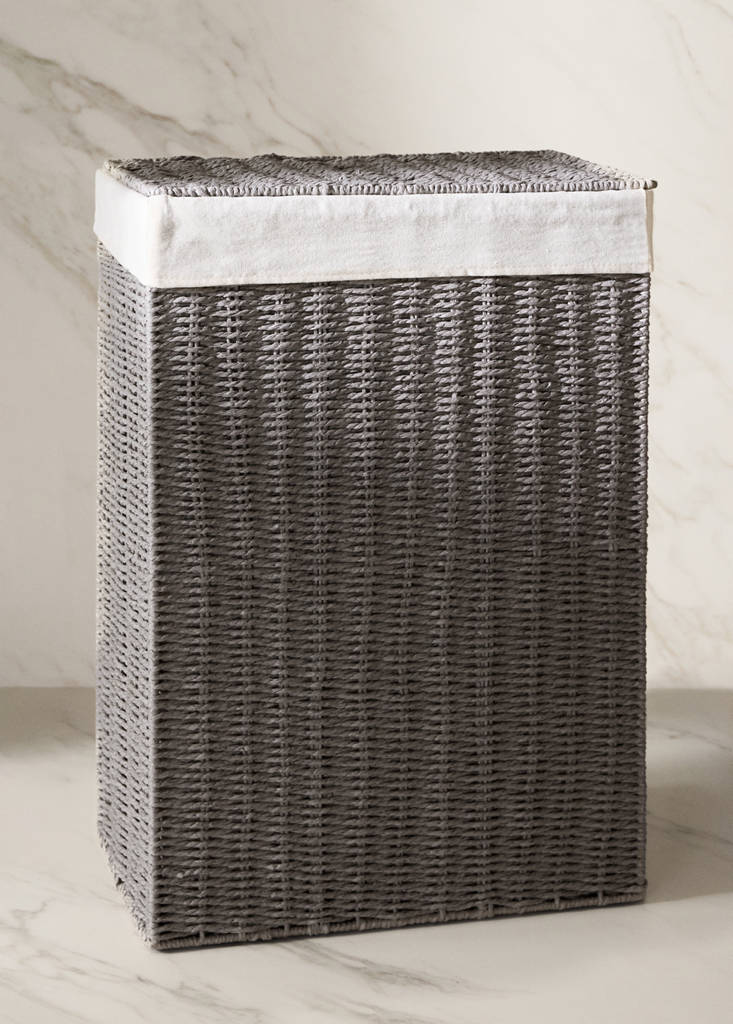 Large paper laundry basket — Grey
