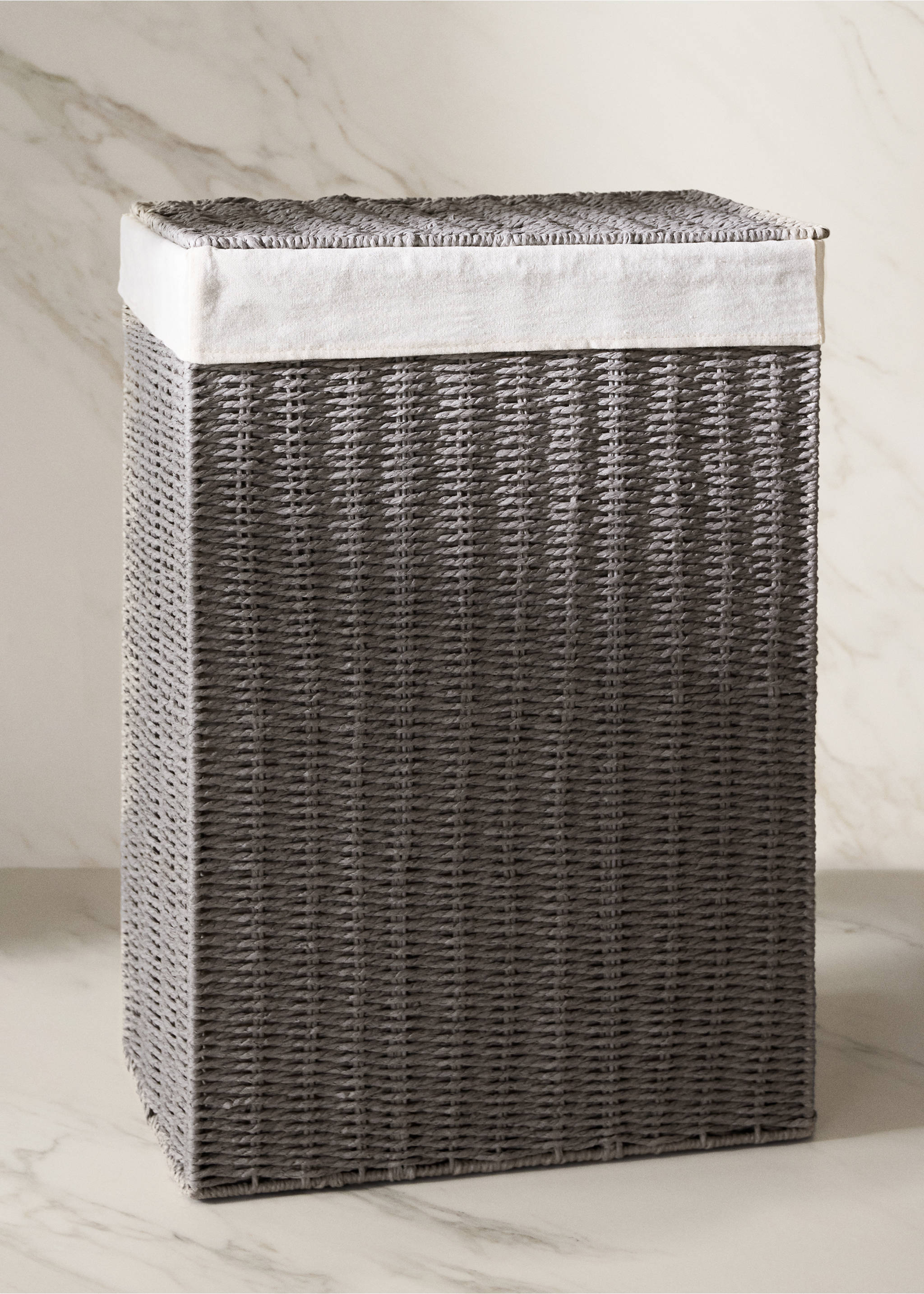 Large paper laundry basket - General plane, Grey. Ref: 37041452-00.