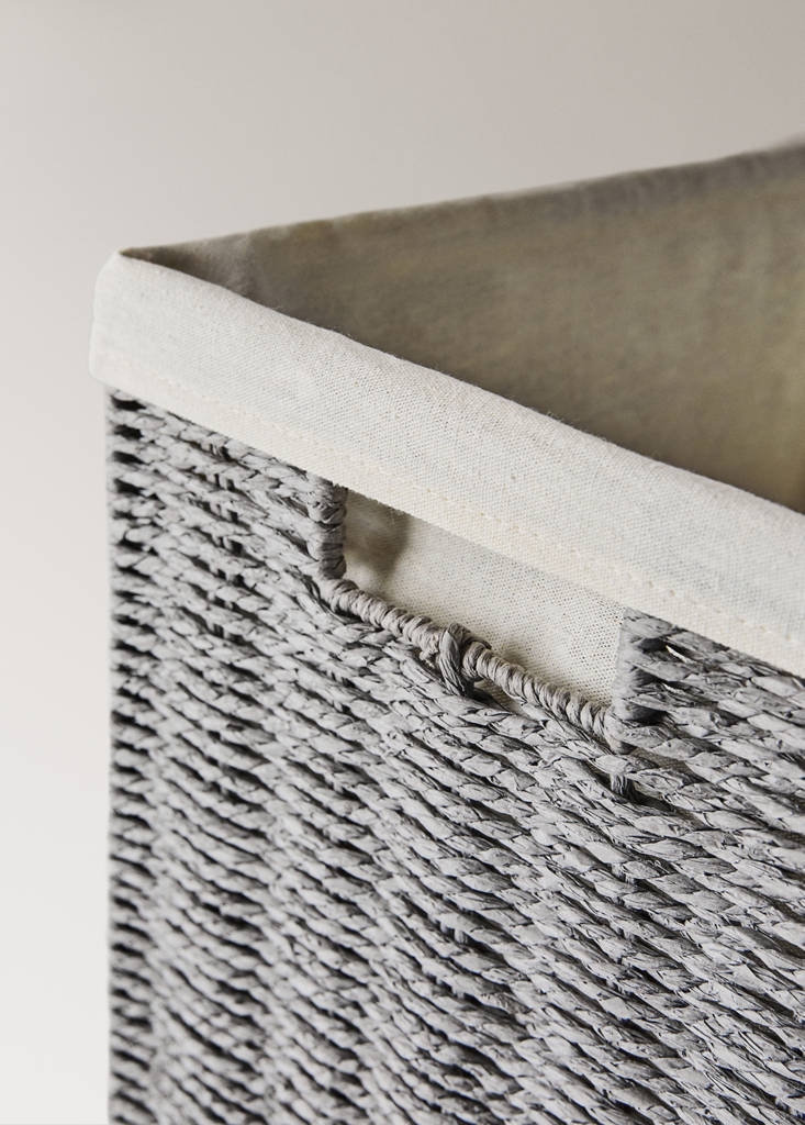 Large paper laundry basket — Grey
