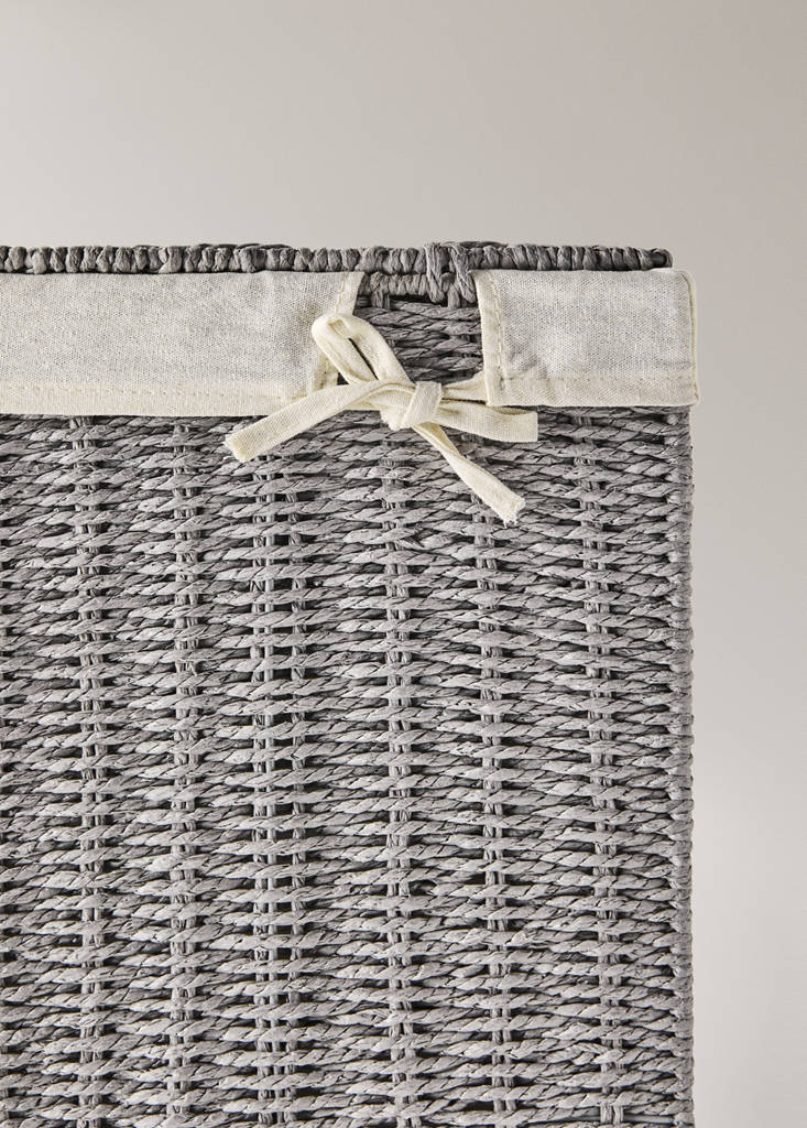 Large paper laundry basket — Grey