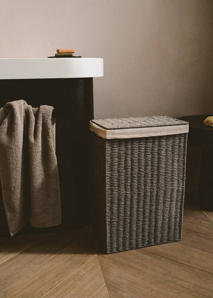 Large paper laundry basket — Grey