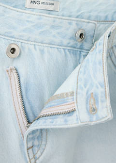 Straight-leg jeans with a cross-over fastening — Bleach Blue 4