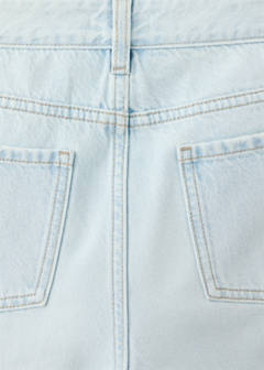 Straight-leg jeans with a cross-over fastening — Bleach Blue 6