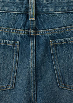 Straight-leg jeans with a cross-over fastening — Medium Vintage Blue 8