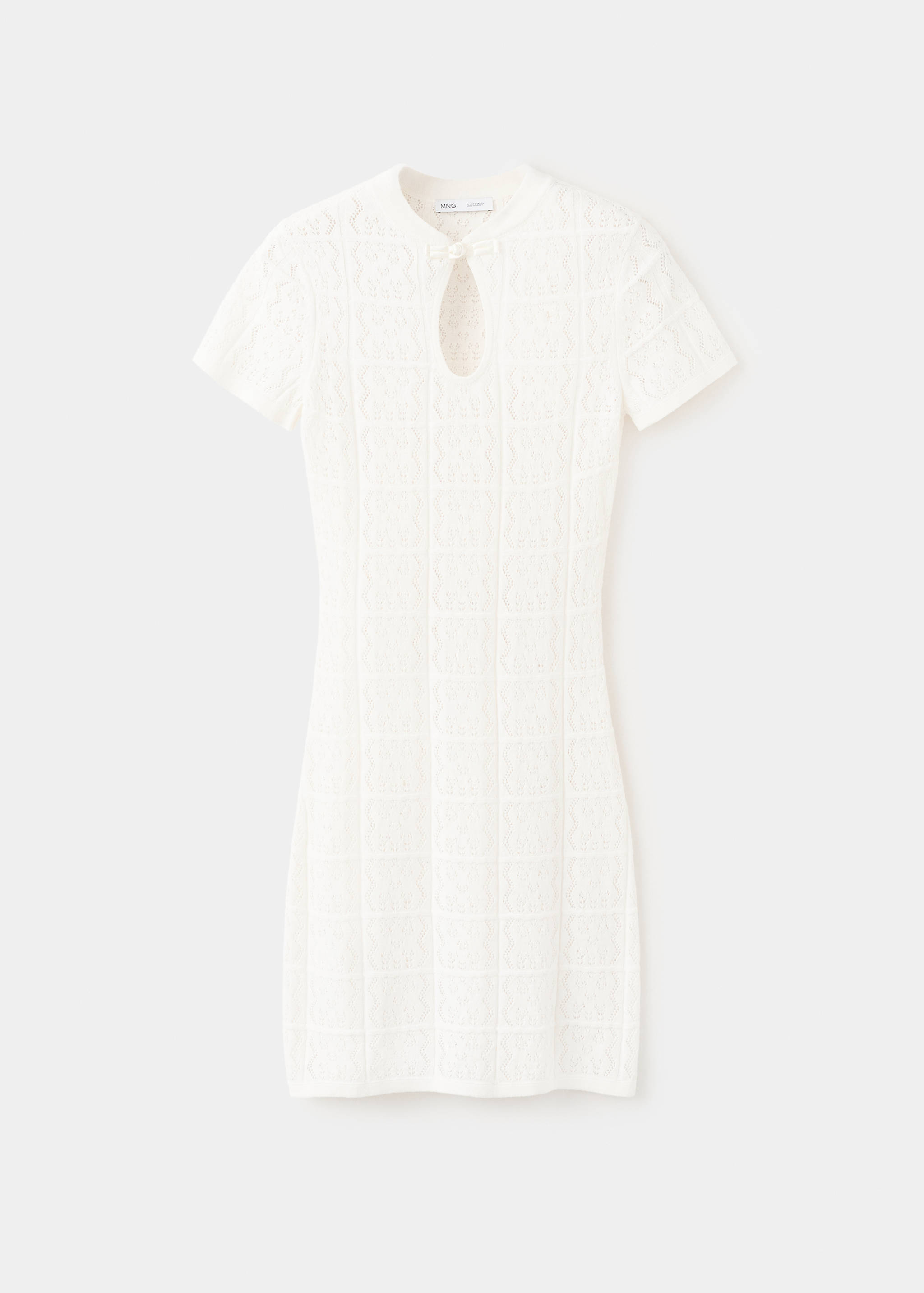 Openwork knit short dress - Article without model