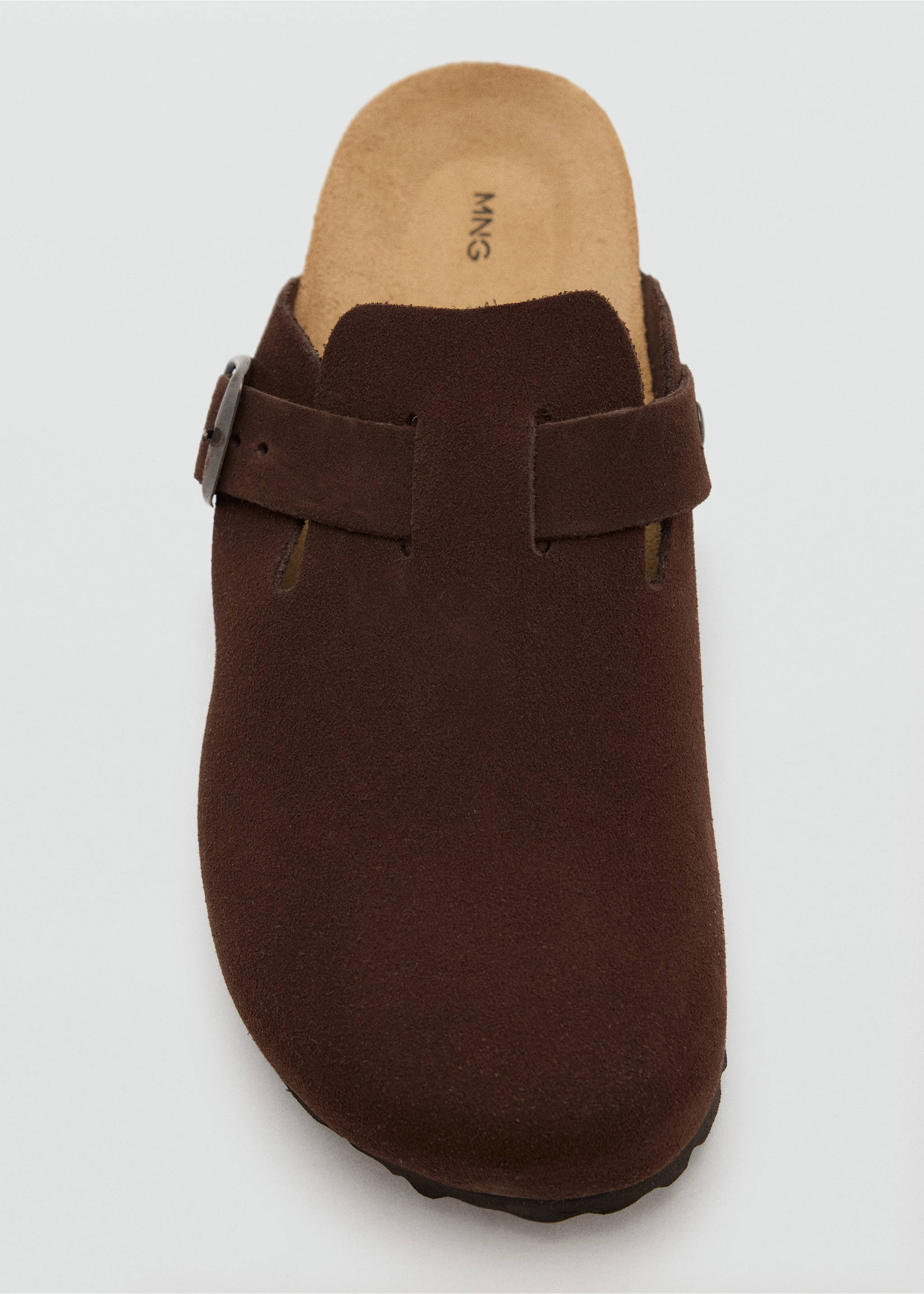 Sabots cuir boucle - Détail de l'article 2, Chocolat. Ref: 37041458-00.