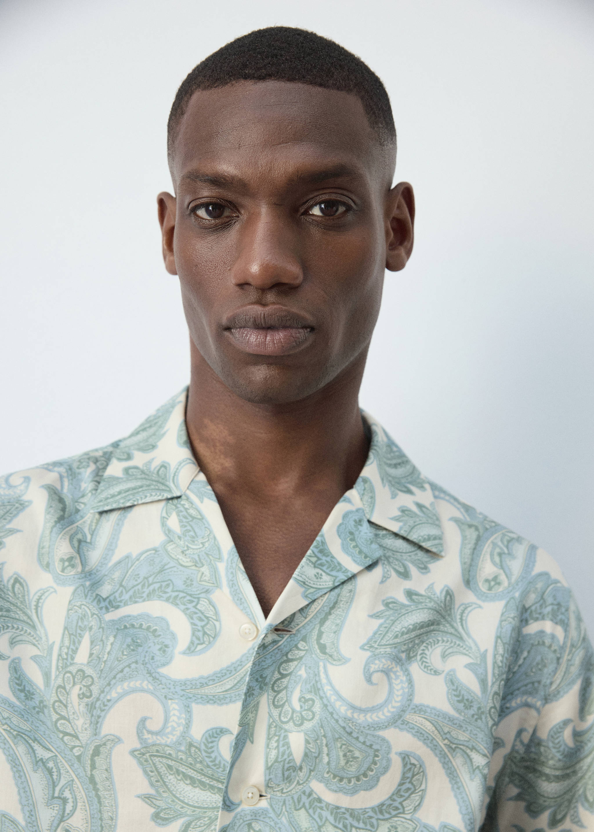 Bowling collar cotton shirt - Details of the article 1