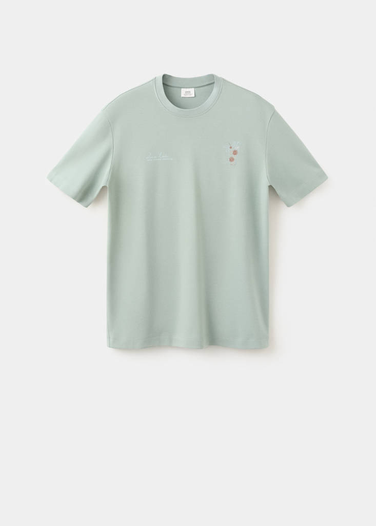100% cotton t-shirt with embroidered detail - thumbnail 4