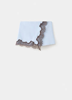 Straight shorts with lace detail — Sky Blue 5