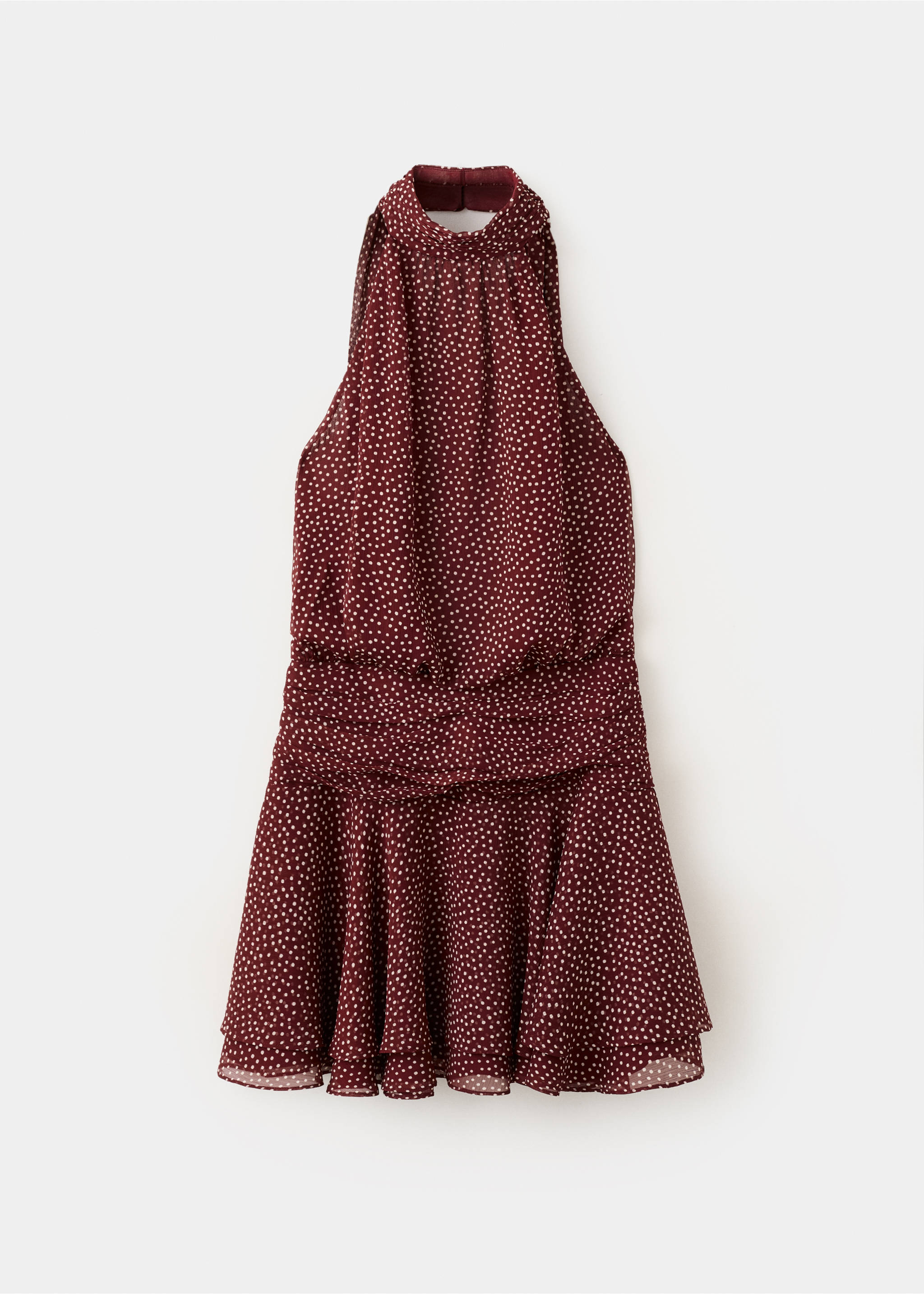 Halter polka dot dress - Article without model, Burnt Orange. Ref: 37041469-00.