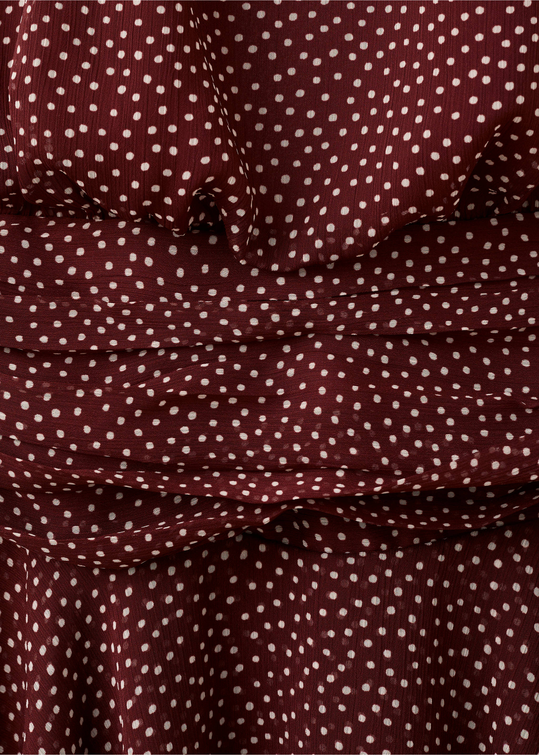 Halter polka dot dress - Details of the article 8, Burnt Orange. Ref: 37041469-00.