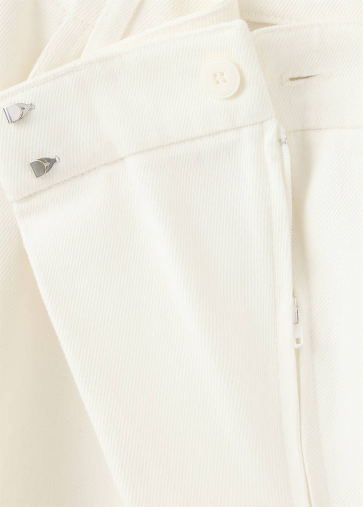 Asymmetrical cotton pants