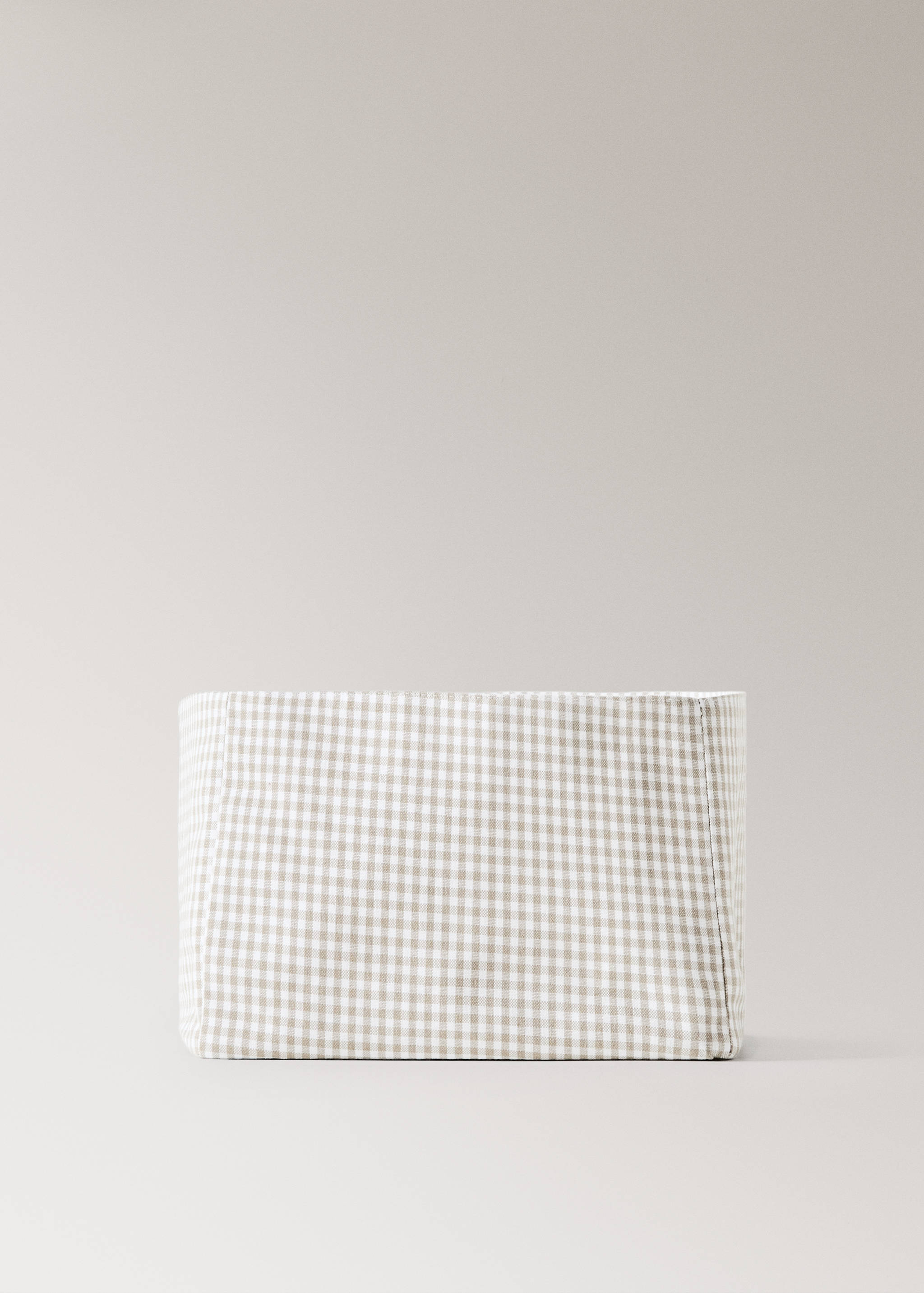 Basket with gingham check print - Article without model